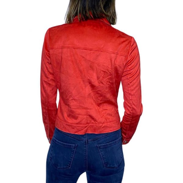 s.Oliver bőr hatású piros dzseki